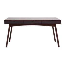 Escritorio Gendry De Madera Okume Nogal Color Café Grande